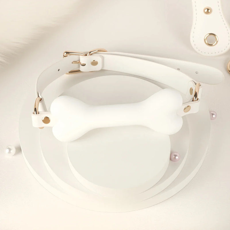 Luxury Vegan Leather White & Pink Bondage Play Set