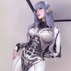 Mechanical Tech Skeleton Bodysuit Full Length Halloween Cosplay