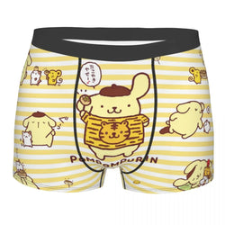 Mens Pudding Dog Pompompurin Kawaii Boxer Shorts Briefs