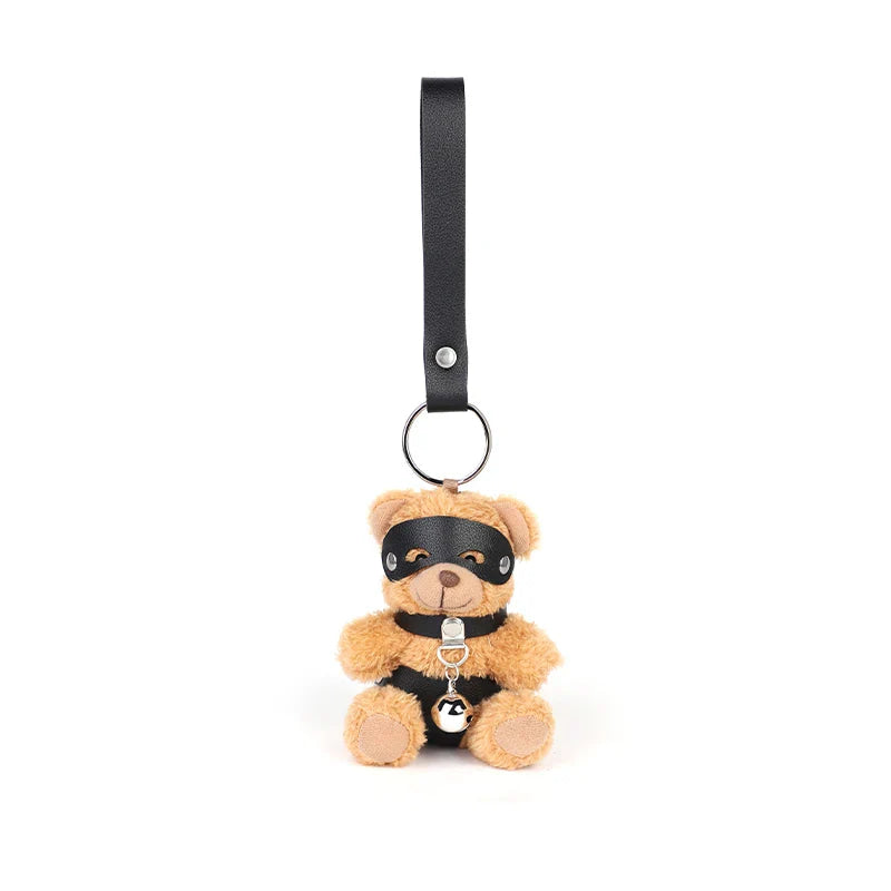 Naughty Spicy Blindfolded Chain Teddy Bear Keychain Plush