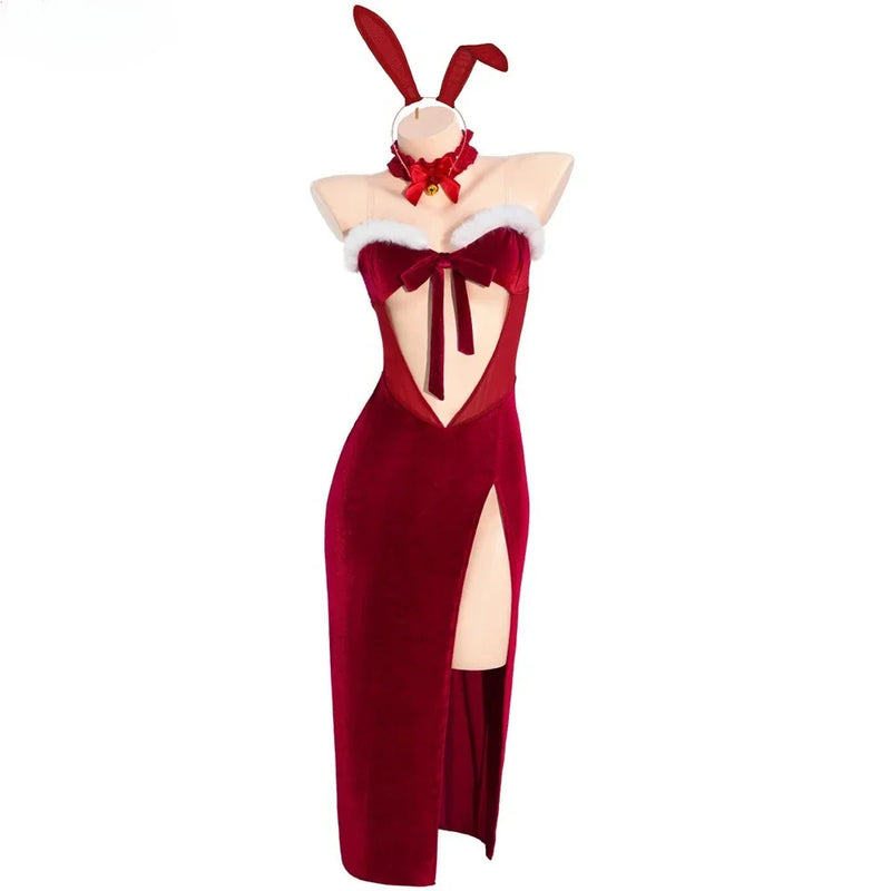 Otaku Snow Bunny High Slit Dress