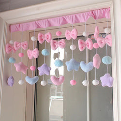 Pastel Candy Window & Door Valence - Bow Extendable rod - curtain, curtains, door