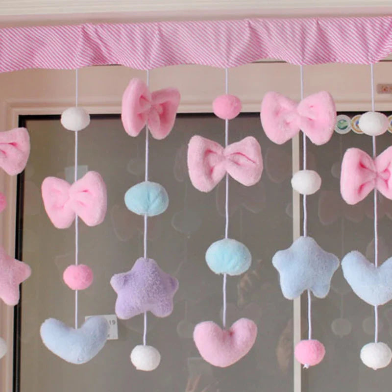 Pastel Candy Window & Door Valence - Bow Velcro - curtain, curtains, door covering, home