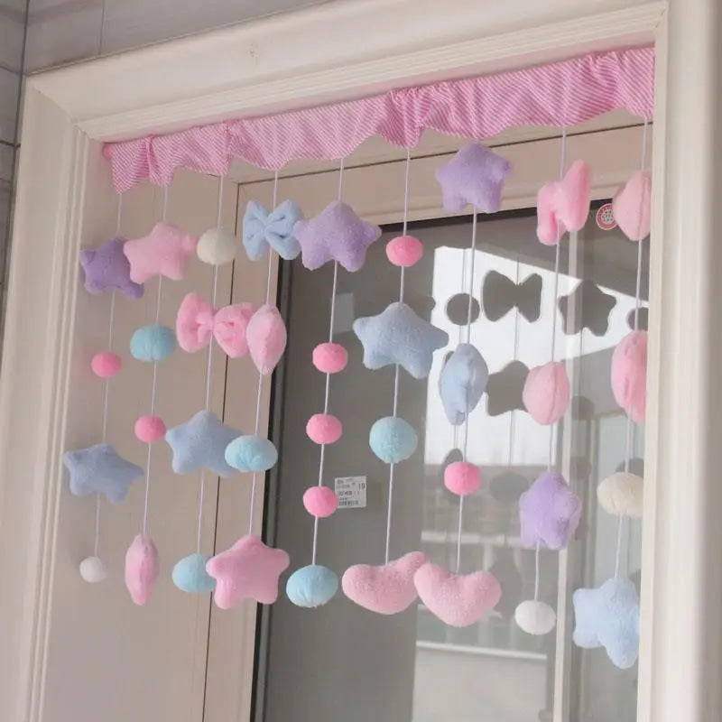 Pastel Candy Window & Door Valence - Star Velcro - curtain, curtains, door covering, home