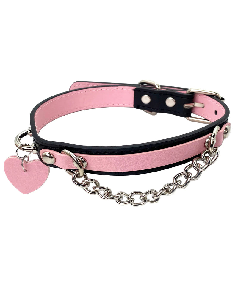 Pastel Goth Sl*t Choker - Heart Only - choker, chokers, collar, collars, necklace