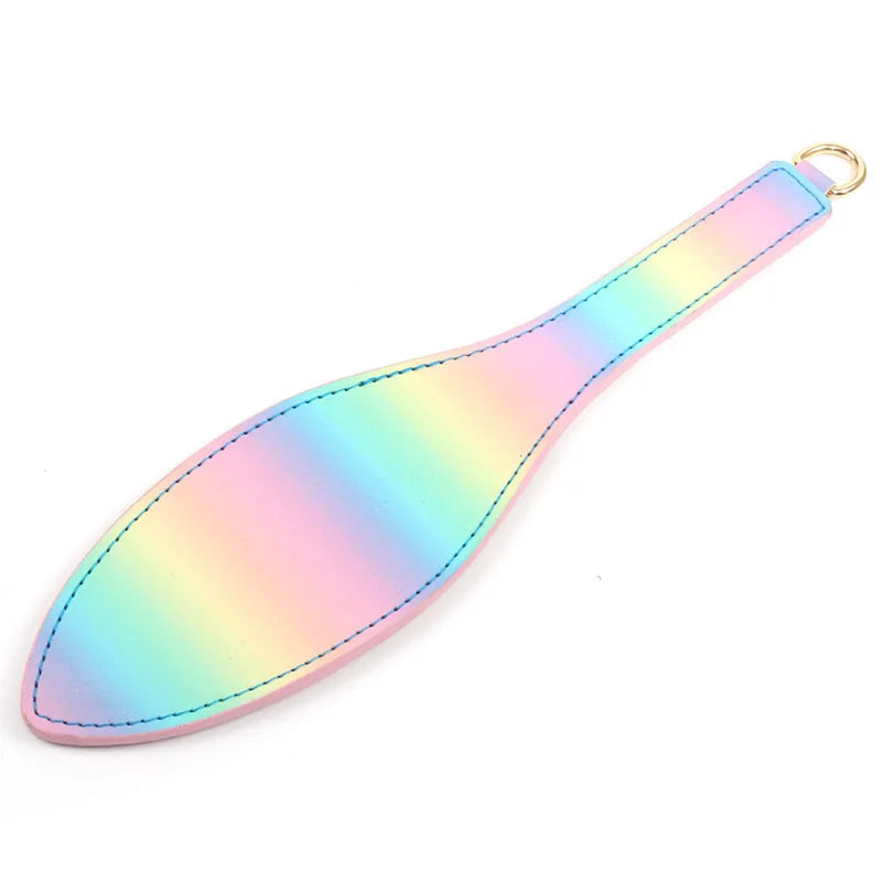 Pastel Rainbow Pride Paddle - flogger, gay pride, lgbtq, paddle, pride