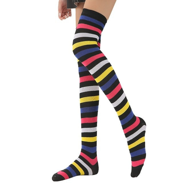 Pastel Rainbow Thigh Highs - fairy kei, kawaii, kawaii fashion, knee highs, socks