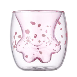 Paw Print 3D Cup - cats, cherry blossom, drinkware, kawaii, kitchenware