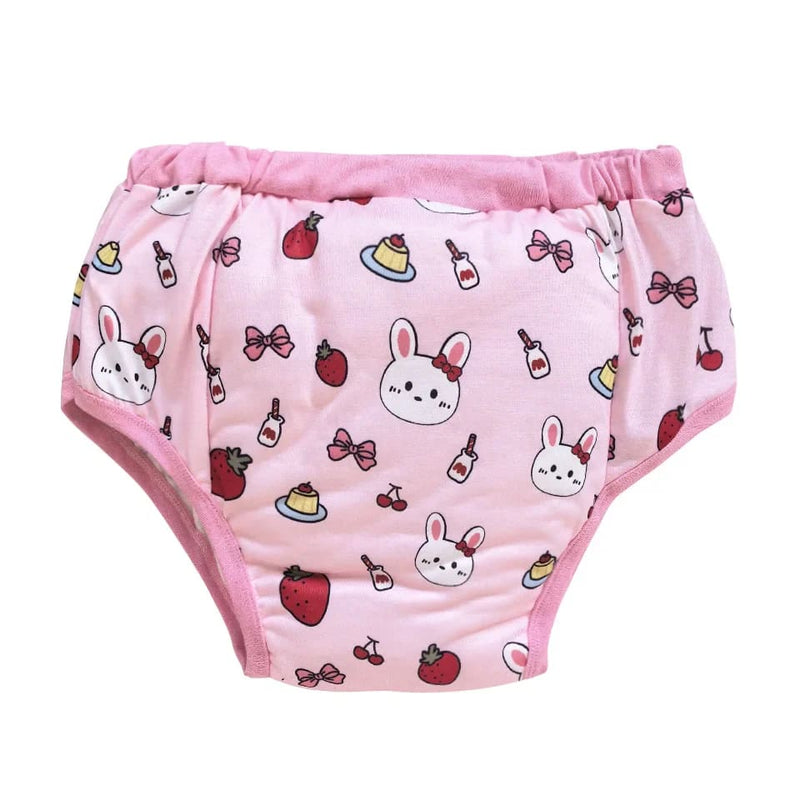 Pink Bunny Girl Adult Cloth Diaper Thick Reusable Incontinence