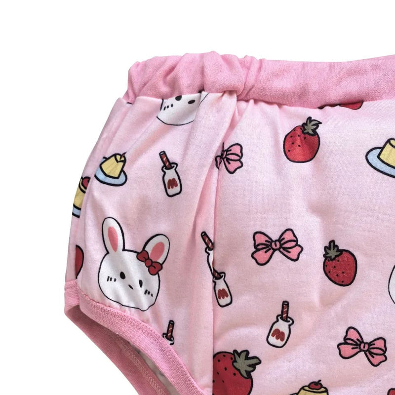 Pink Bunny Girl Adult Cloth Diaper Thick Reusable Incontinence