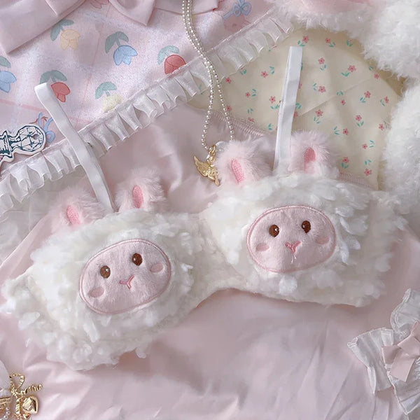 Plush Little Piggy Lingerie Set - fuzzy lingerie, lingerie set, pig, piggy