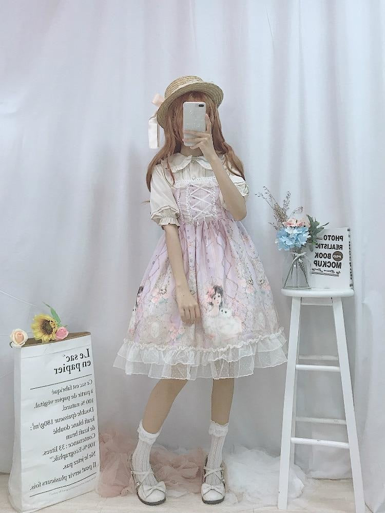 Porcelain Doll Sweet Lolita Dress JSK Kawaii Harajuku