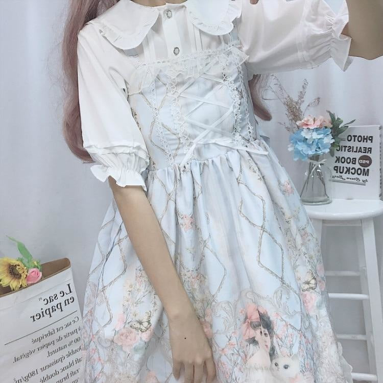 Porcelain Doll Sweet Lolita Dress JSK Kawaii Harajuku