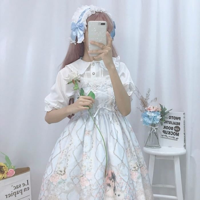 Porcelain Doll Sweet Lolita Dress JSK Kawaii Harajuku
