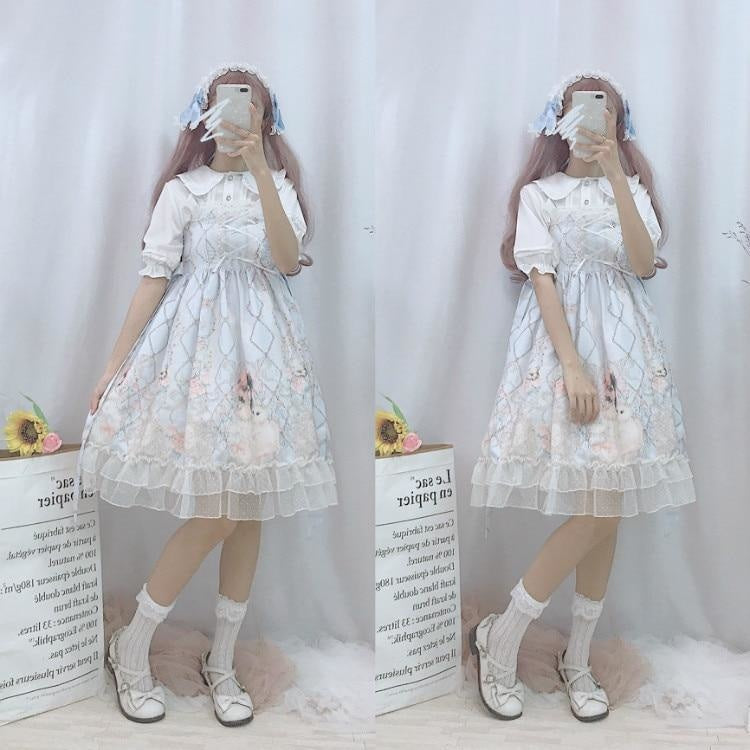 Porcelain Doll Sweet Lolita Dress JSK Kawaii Harajuku