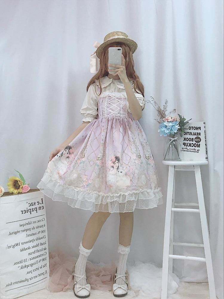 Porcelain Doll Sweet Lolita Dress JSK Kawaii Harajuku