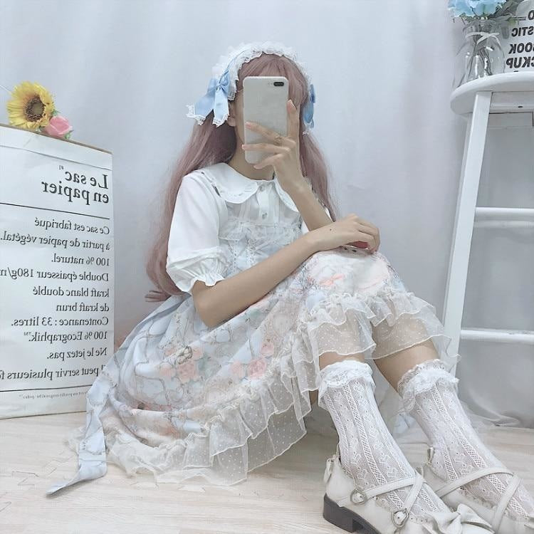 Porcelain Doll Sweet Lolita Dress JSK Kawaii Harajuku