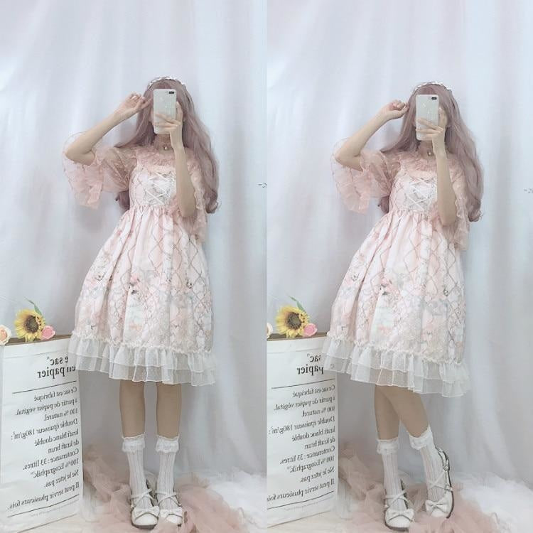 Porcelain Doll Sweet Lolita Dress JSK Kawaii Harajuku