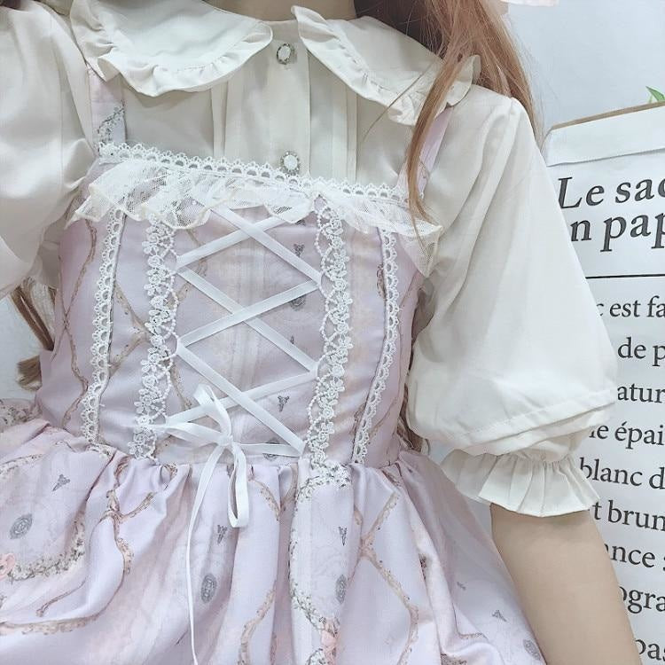Porcelain Doll Sweet Lolita Dress JSK Kawaii Harajuku
