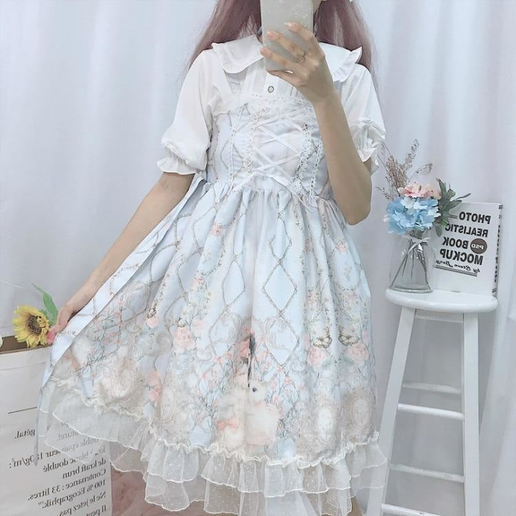 Porcelain Doll Sweet Lolita Dress JSK Kawaii Harajuku
