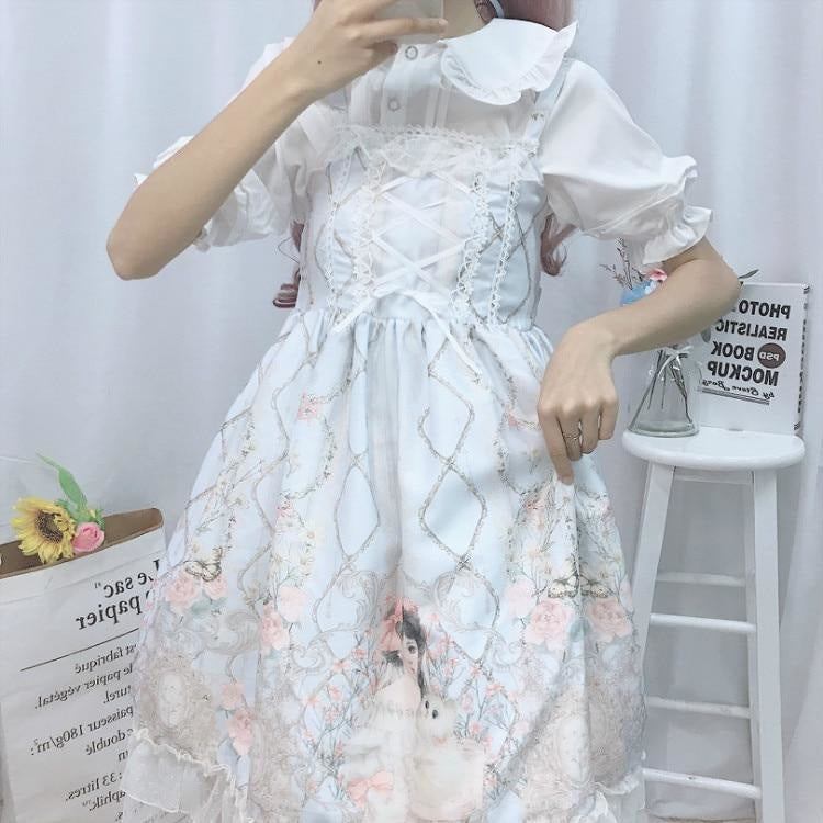 Porcelain Doll Sweet Lolita Dress JSK Kawaii Harajuku