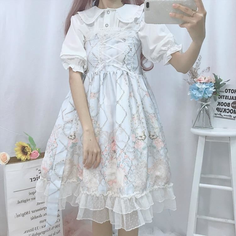 Porcelain Doll Sweet Lolita Dress JSK Kawaii Harajuku