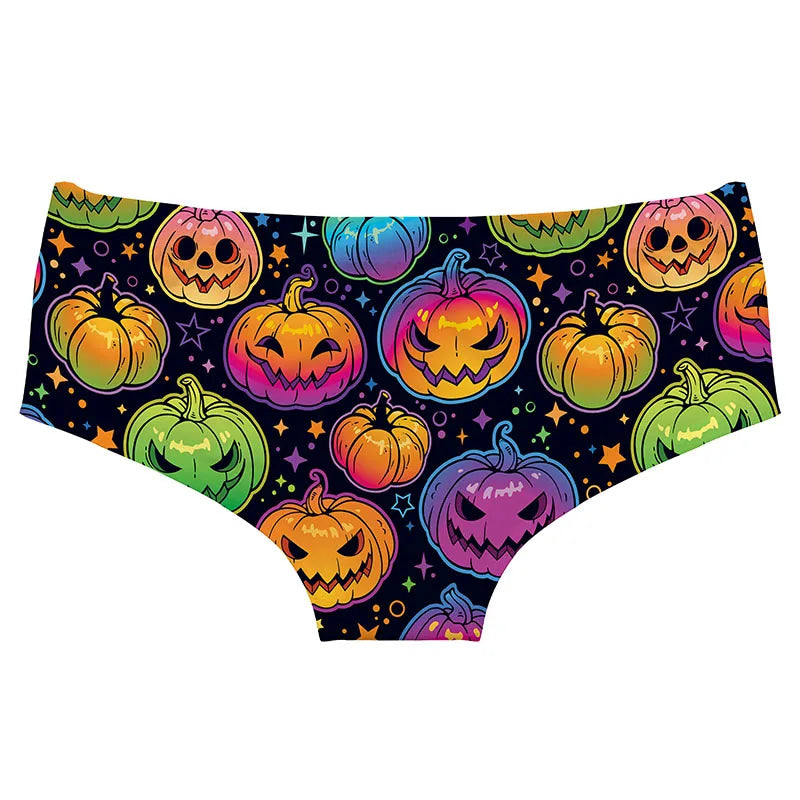 Pumpkin Party Undies - jack o lantern, lingerie, panties, pumpkin, spooky