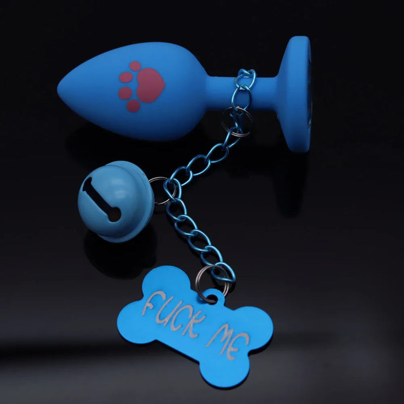 Pup Tag Paw Plugs - anal plugs, bell, butt plug, paw print