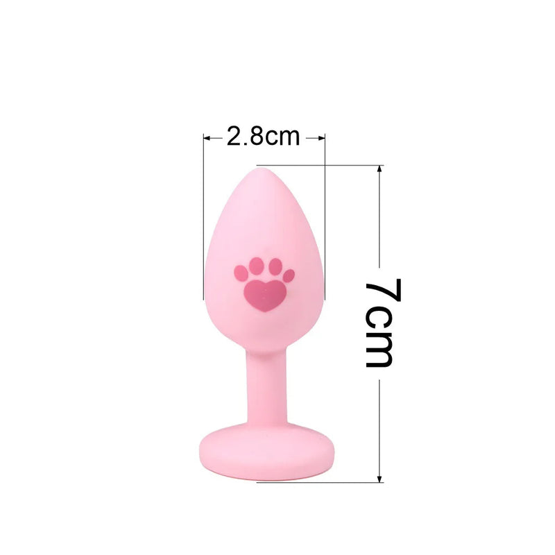 Pup Tag Paw Plugs - anal plugs, bell, butt plug, paw print