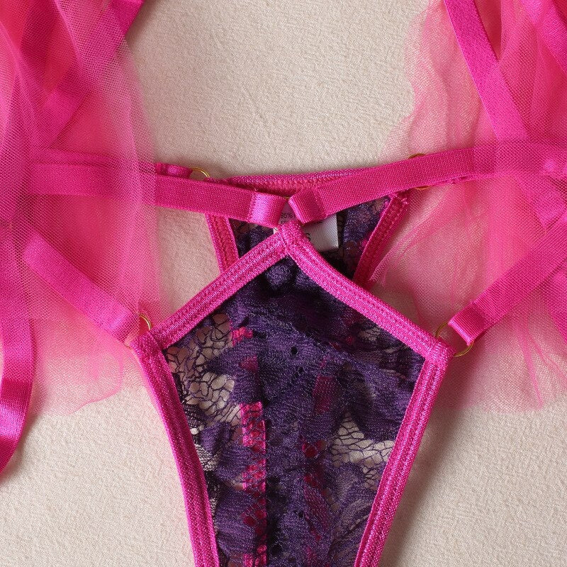 Purple Duchess Lingerie Set - harness, harnesses, lingerie set, sets, lingeries