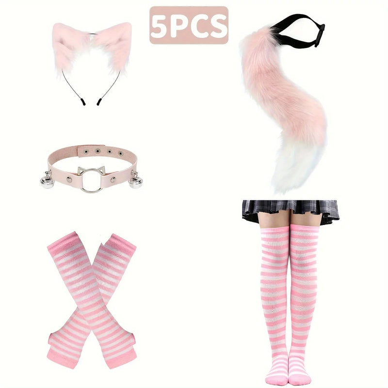 Rainbow Pride Raver Furry Play Kit Costume Accessory Set