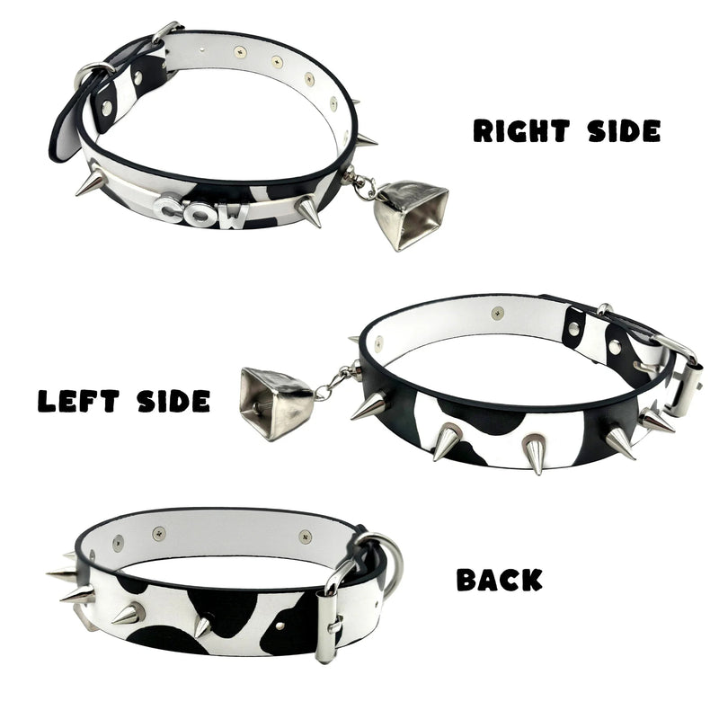 Ring My Bell Calf Collar - choker, chokers, cow, cow cosplay, costume