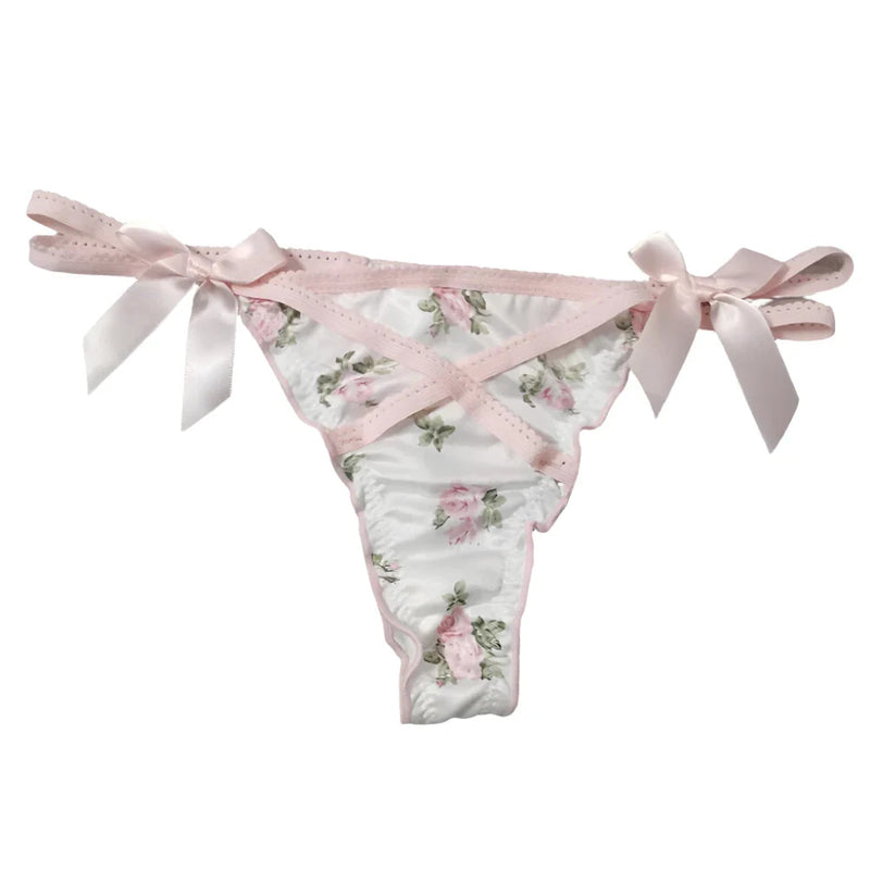 Satin Dolly Thong Panties - kawaii, panties, satin, silk, underwear