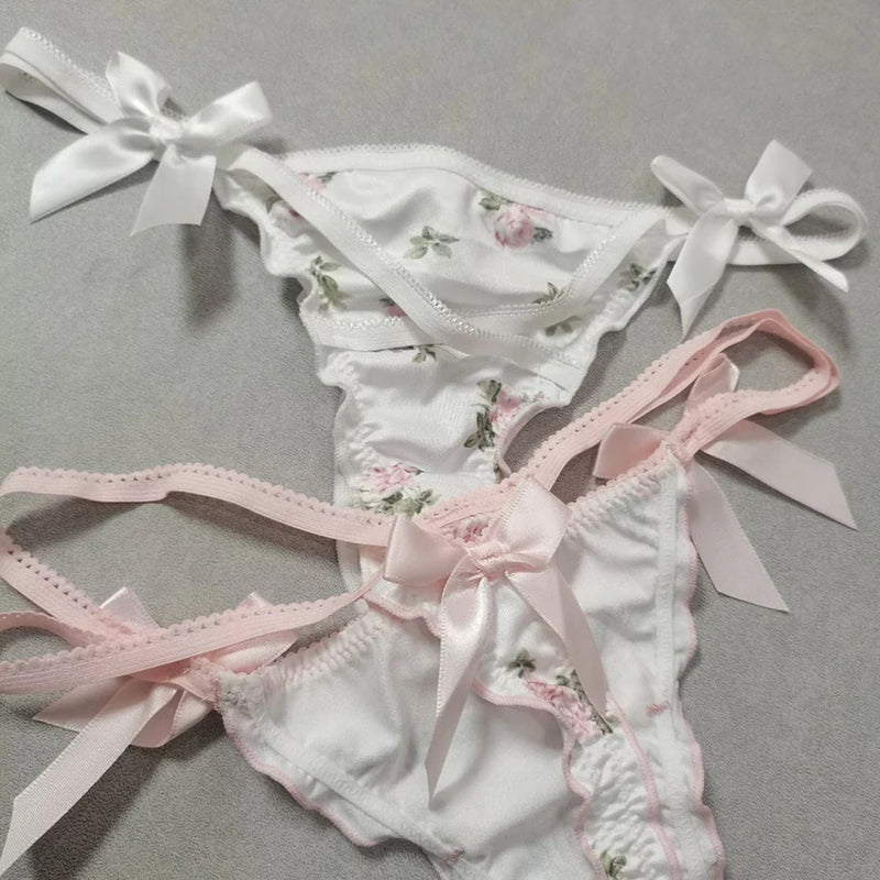 Satin Dolly Thong Panties - kawaii, panties, satin, silk, underwear