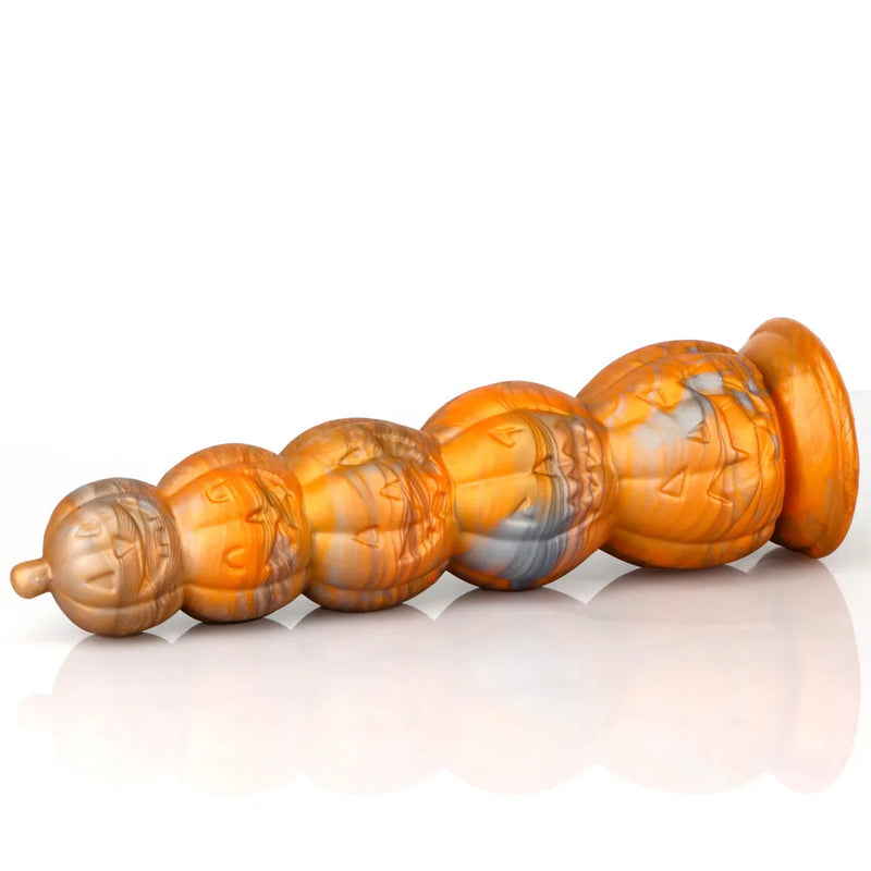 Stacked Halloween Pumpkin & Skull Silicone Dildo Toy Ride