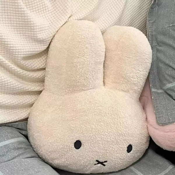 Sweet Kawaii White Miffy Bunny Throw Pillow Plush