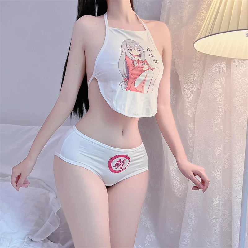 Tiny Otaku Lingerie Set - cosplay, intimates, lingerie, lingerie set, panties