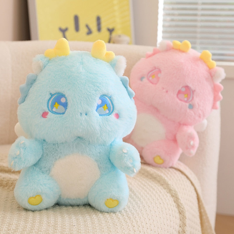 Tiny pastel dragon plush - blue - dinosaur - kawaii - plush - toys