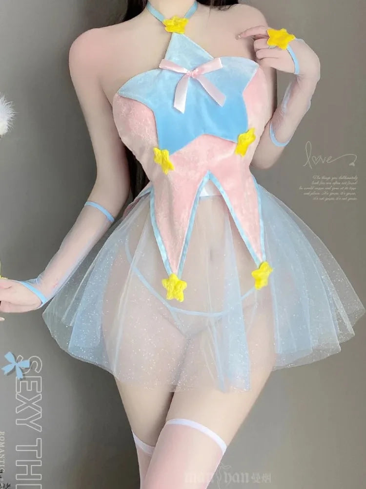 Tulle Star Girl Cosplay - dress, dresses, lingerie, magical girl, stars