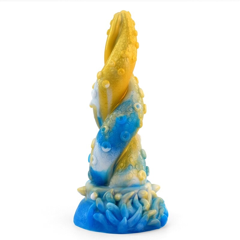 Twisted Tentacle Ride - Yellow Blue - alien, aliens, dildo, dildos, octopus