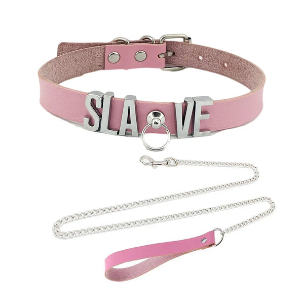 Yes Daddy Collar & Leash Set - Slave - choker, collar, collars, necklace, necklaces