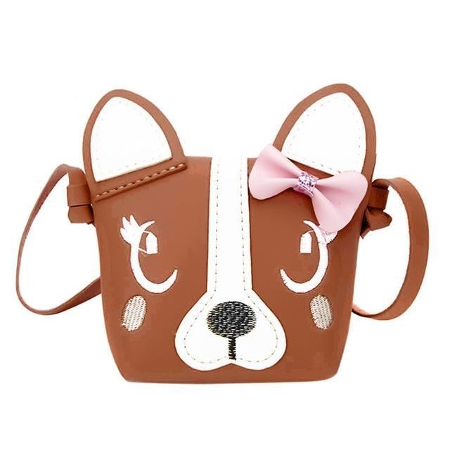 brown 3D vegan leather puppy dog handbag purse messenger bag shoulder bag satchel kawaii harajuku japan fashion by kawaii babe