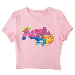 90s Angel Crop Top - L - shirt