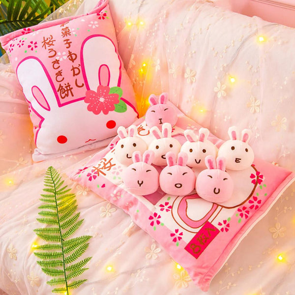 Littlest Bag Of Pink Bunny Plushies Kawaii Cute