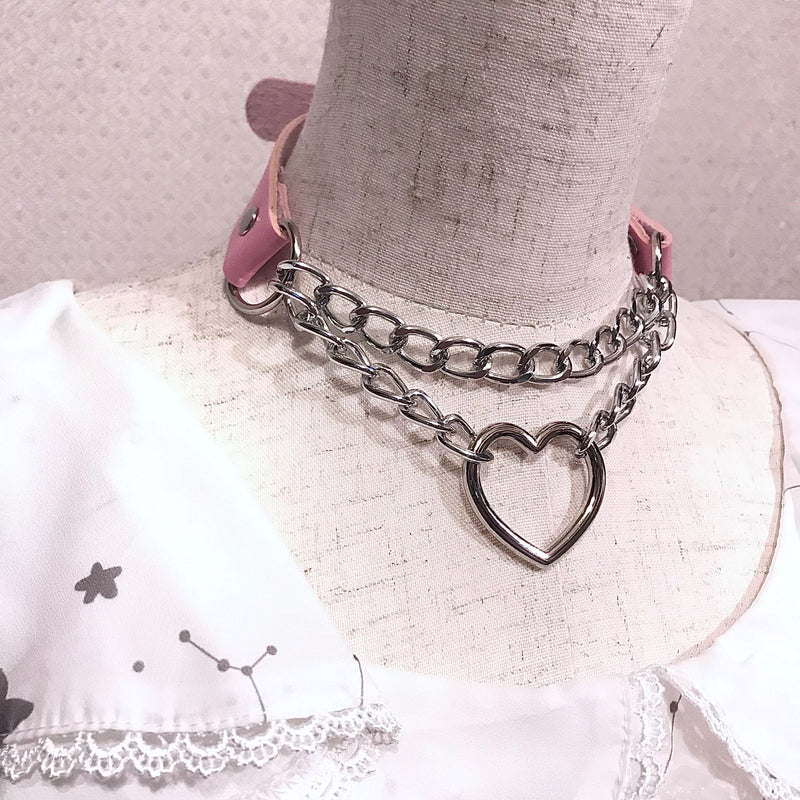 Chained Valentine Choker (15 Colors)