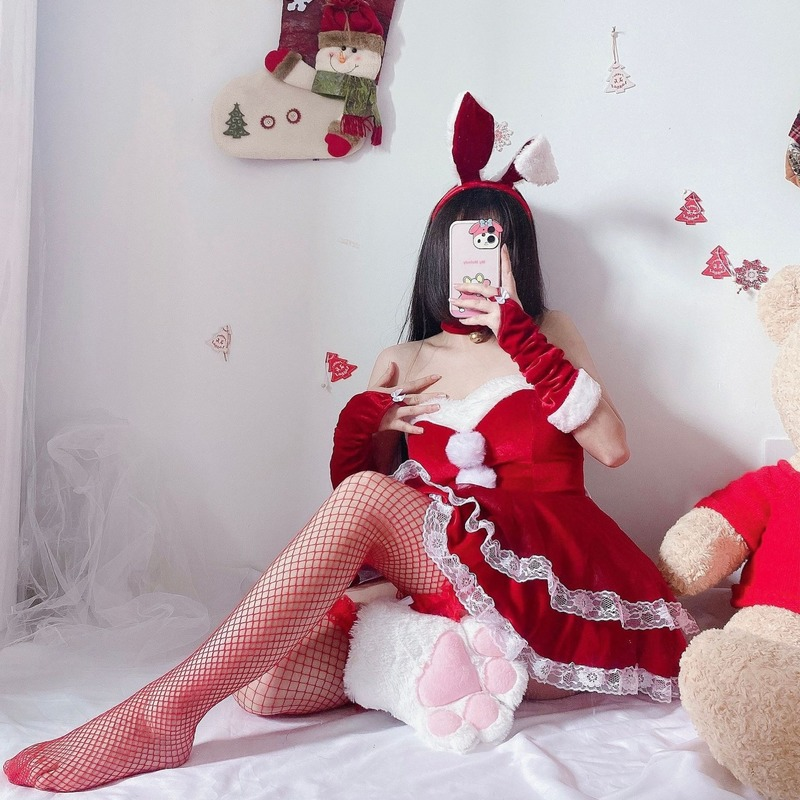 Luxury Santa Bunny Dress Set