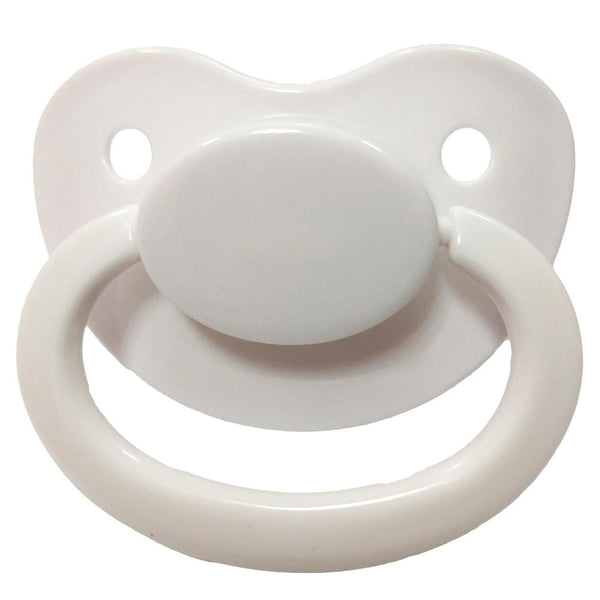 white adult pacifier paci binkie soother mouth guard nipple autism autistic little space ddlg cgl abdl cglre age regression agere