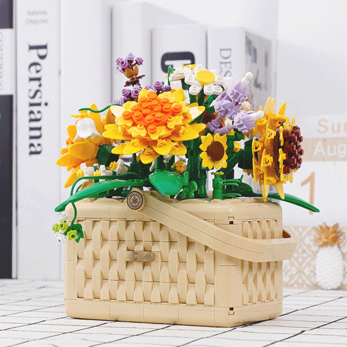 Building Block Basket Bouquet Set