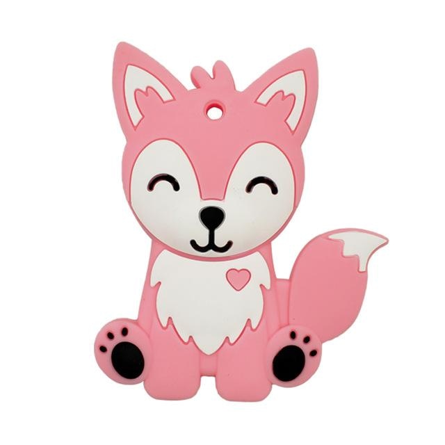 Adult Animal Teether - Fox Pink - teether