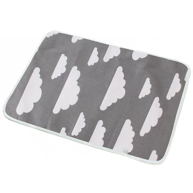 Adult Diaper Change Pads - Grey Clouds - bear,bears,change mat,change pad,changing
